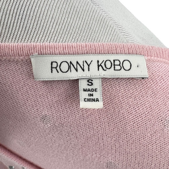 Ronny Kobo Womens Chani Bodysuit Ballet Pink Rhinestone Size Small - Picture 10 of 12